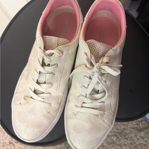 Coach and Four Cream and Pink Sneakers